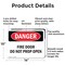Signmission Fire Door Do Not Prop Open Danger Sign, Aluminum, 14in W x 10in L, 2PK OS-2PACK-DS-A-1014-L-2147 - alternate 7